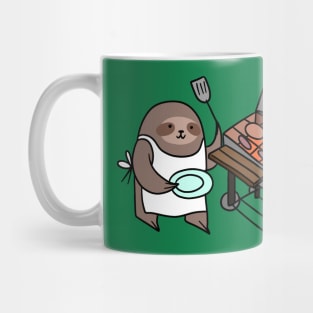 Sloth Cooking on the Grill Mug